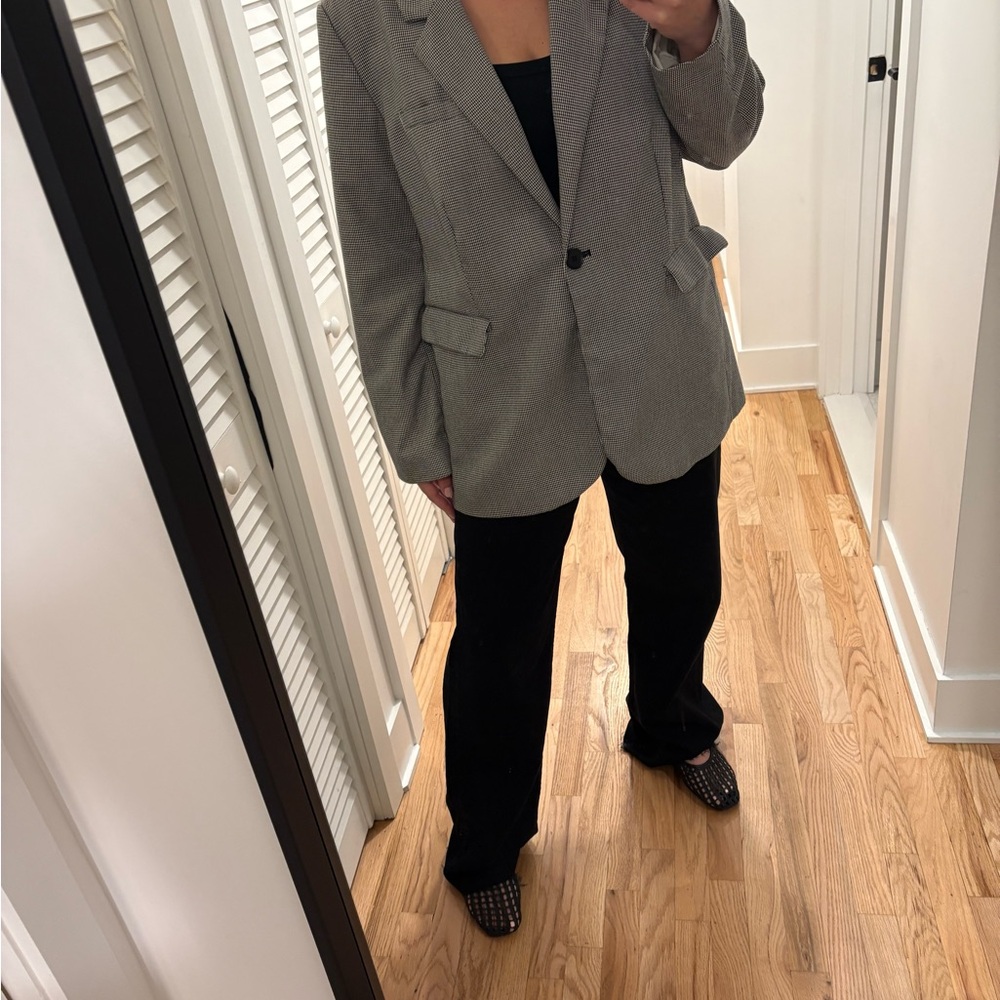 Women's Oversized Houndstooth Blazer - image 4